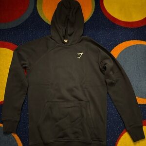 Gymshark Black Pullover Hoodie with Subtle Logo